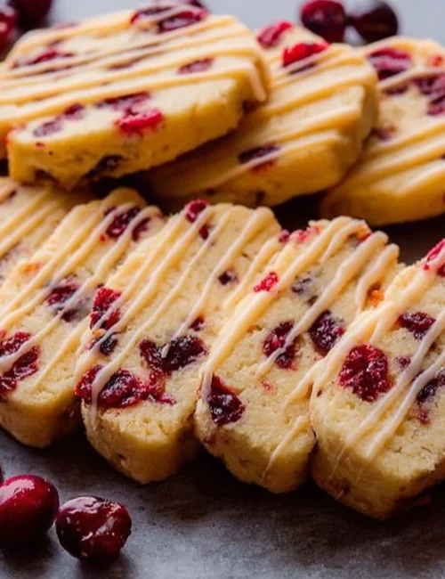 Orange Cranberry Shortbread Cookies