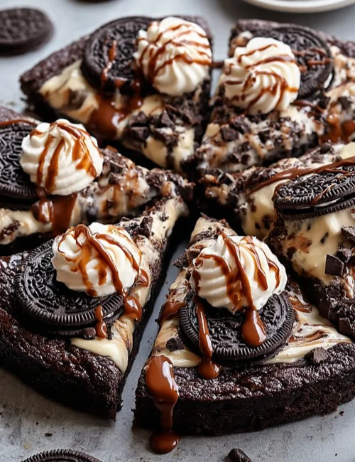 Oreo Fudge Brownie Pizza
