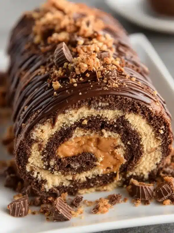 Peanut Butter Cup Cake Roll