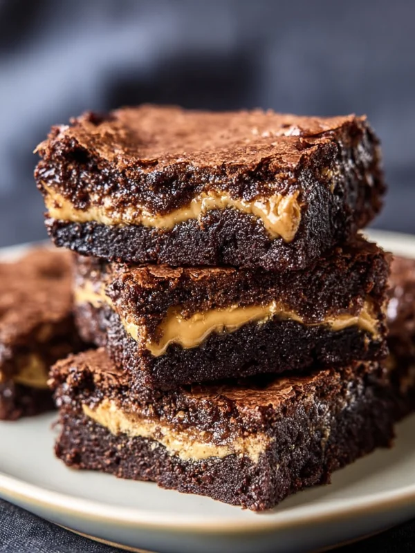 Peanut Butter Stuffed Brownies