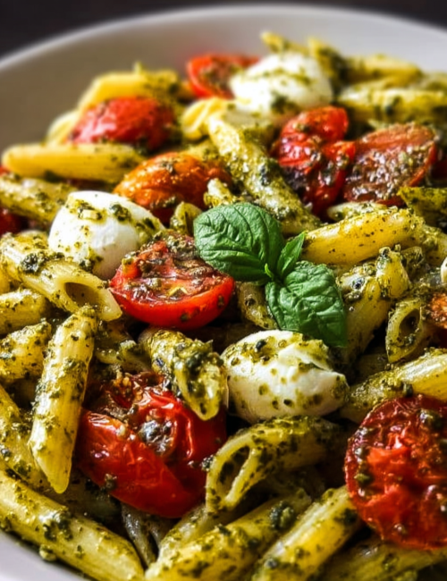 Pesto Caprese Penne Pasta Recipe