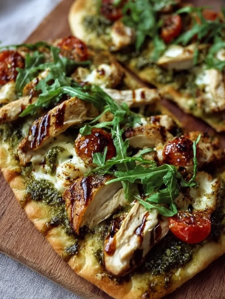 Pesto Chicken Flatbread