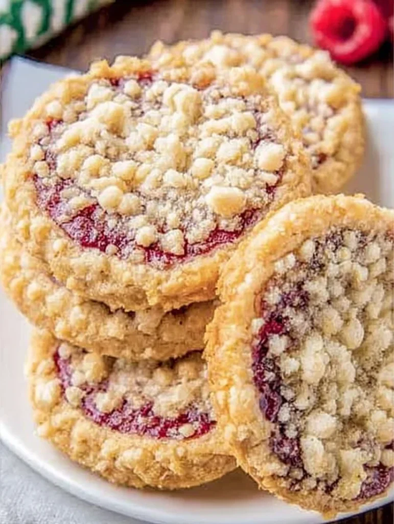 Raspberry Crumble Cookies