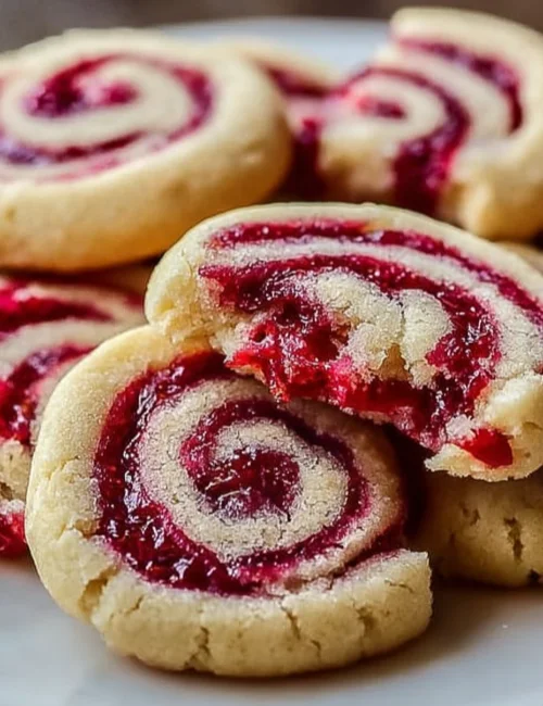 Raspberry Swirl Cookies