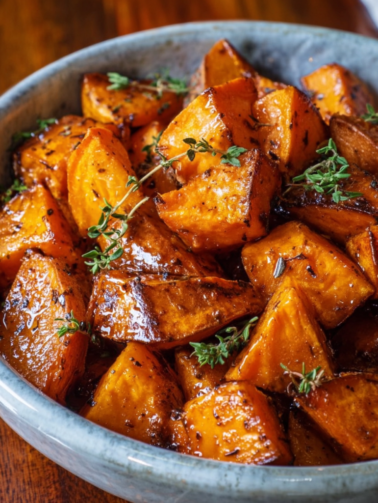 Roasted Maple Sweet Potatoes