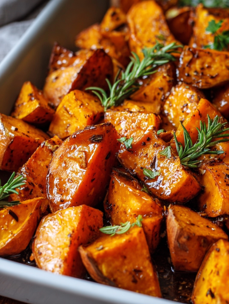 Roasted Maple Sweet Potatoes