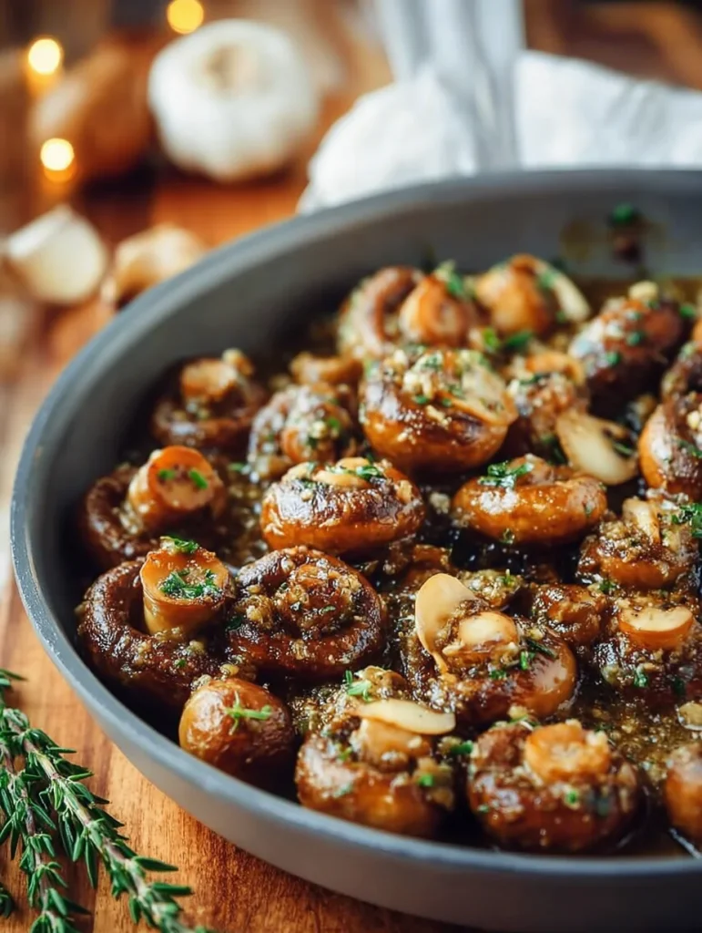 Roasted Mushrooms in Browned Butter Garlic Sauce