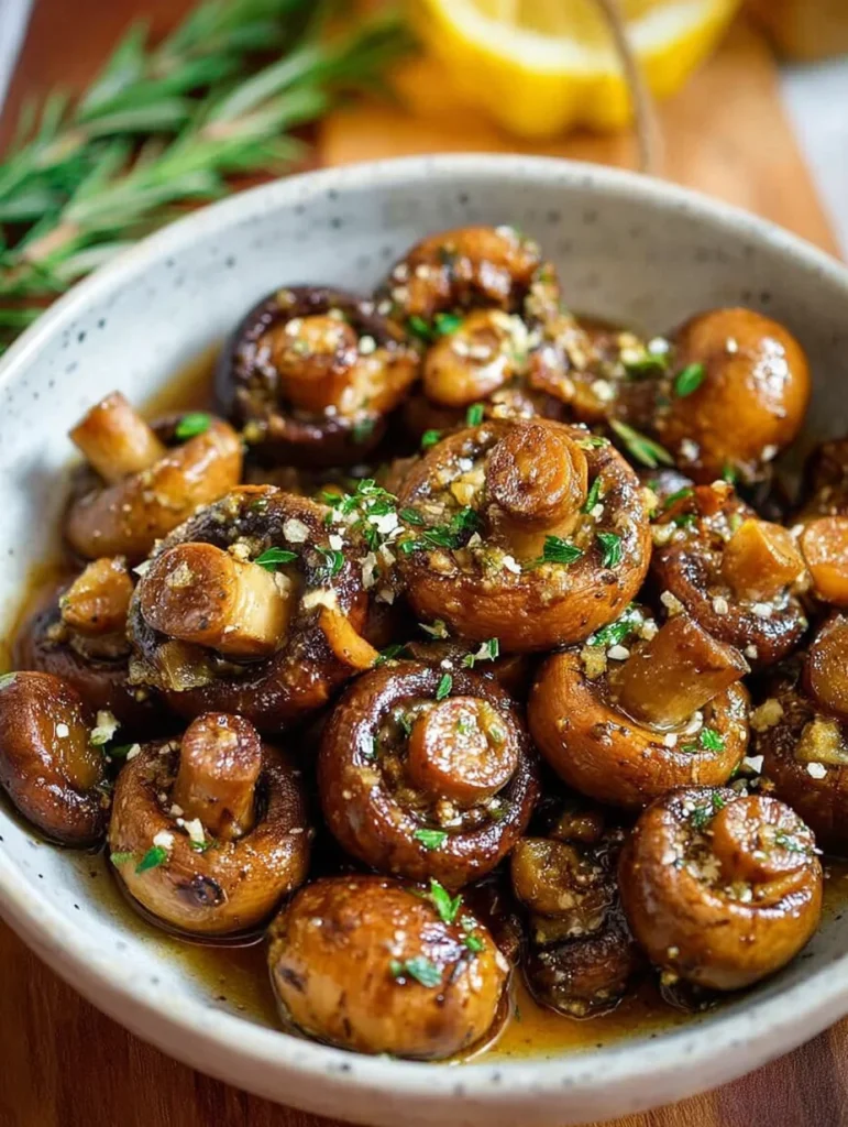 Roasted Mushrooms in Browned Butter Garlic Sauce
