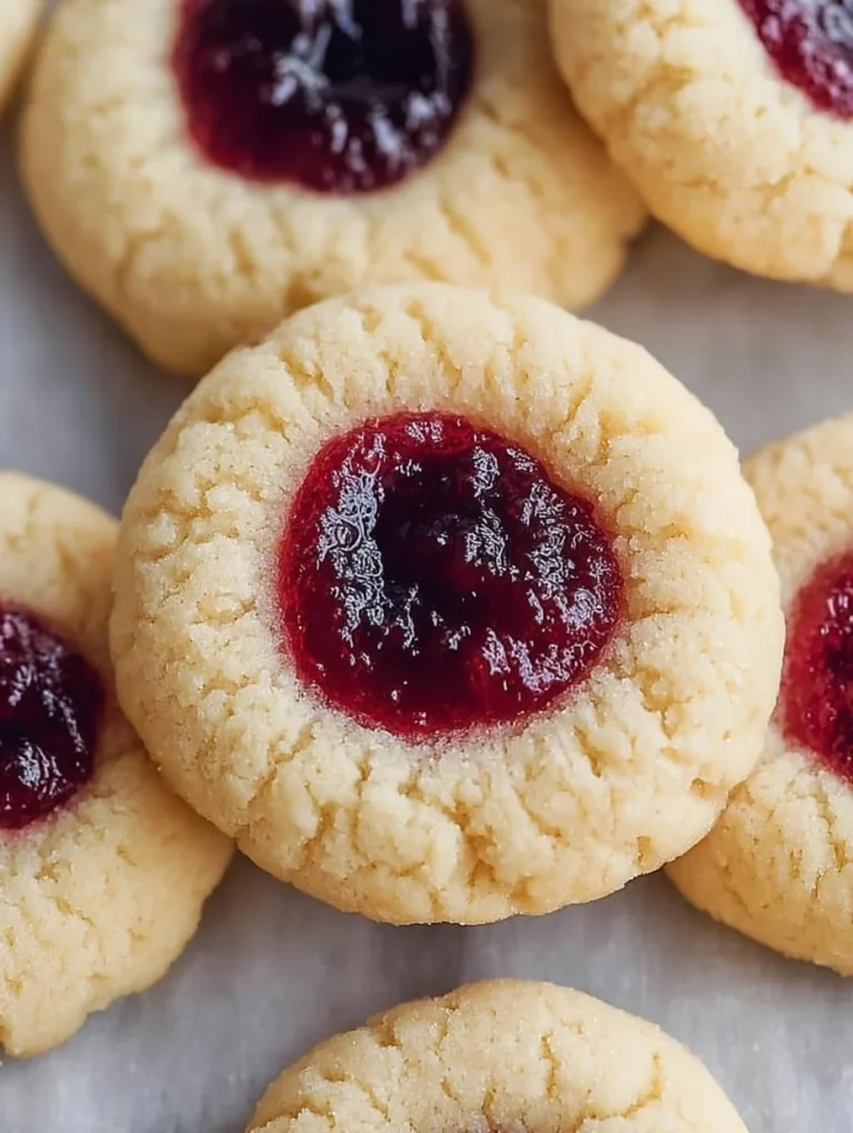 Soft Christmas Thumbprint Cookies