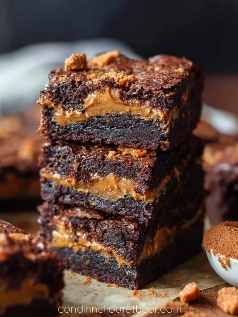 Speculoos Brownies with Lotus Biscoff Spread