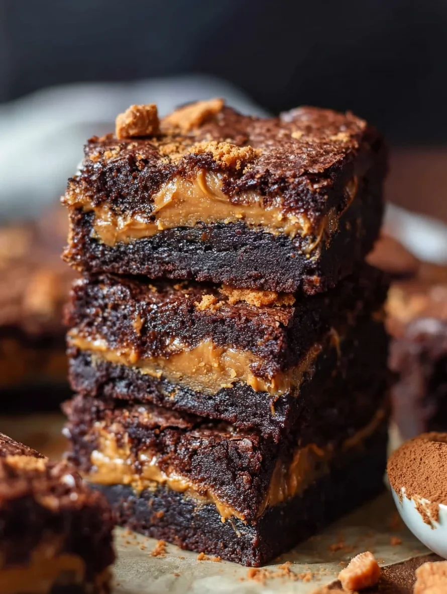 Speculoos Brownies with Lotus Biscoff Spread