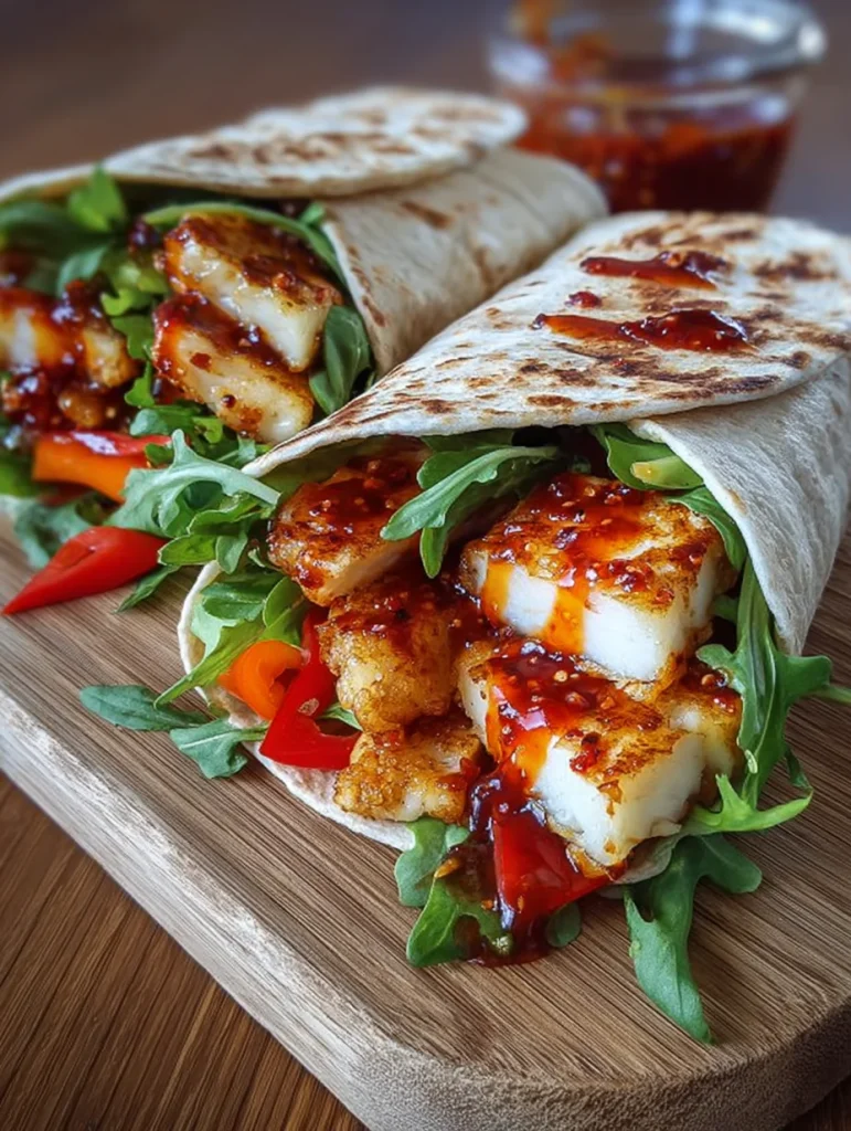 Sweet Chili Halloumi Wraps