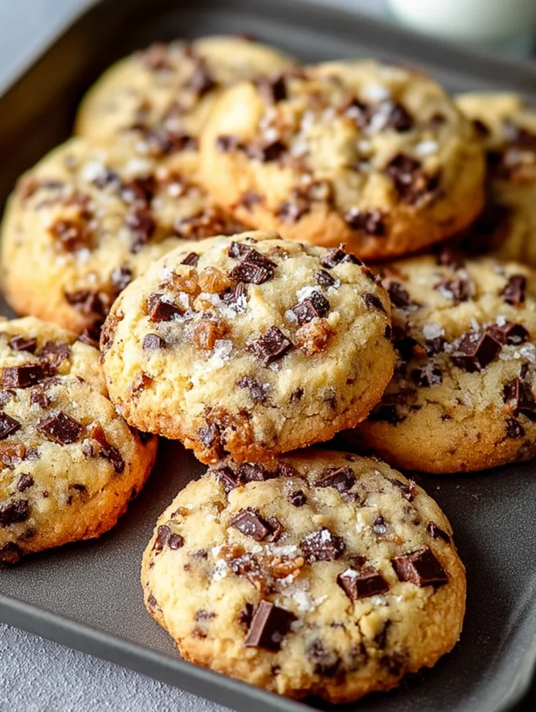 Sweet Chocolate Chip and Toffee Shortbread Cookies