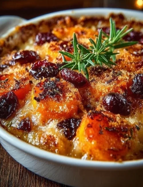 Sweet Potato & Cranberry Gratin