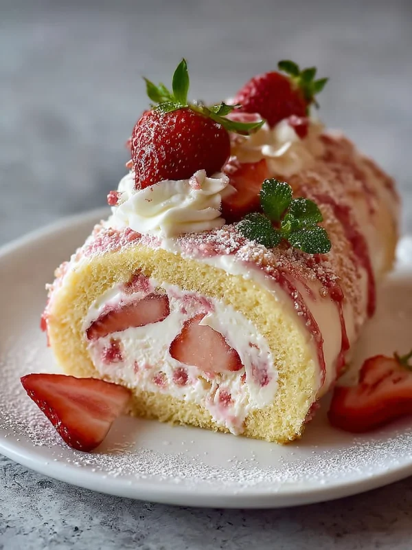 Strawberry Shortcake Cheesecake Rolls