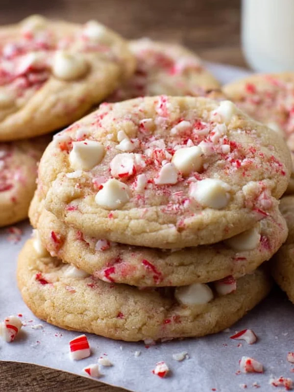 White Chocolate Candy Cane Cookies