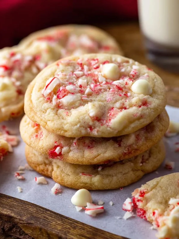 White Chocolate Candy Cane Cookies