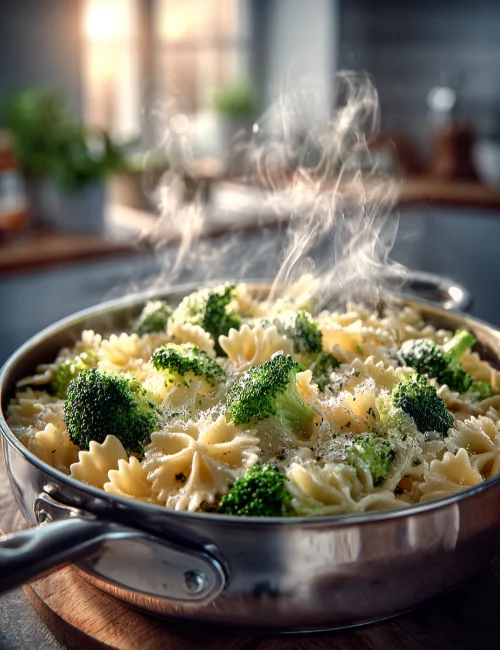 Cowboy Butter Lemon Bowtie Chicken with Broccoli