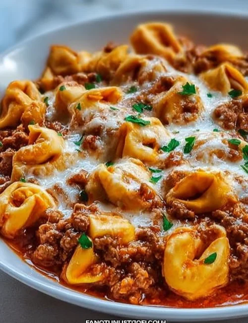 Beefy Tortellini Bake