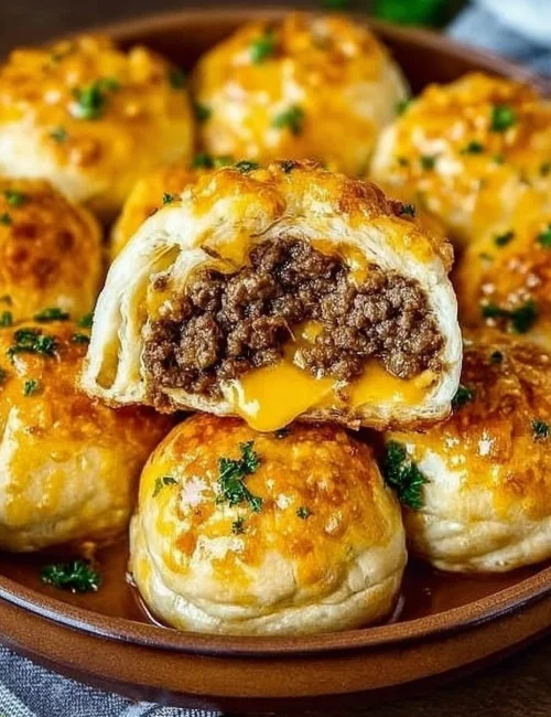 Garlic Parmesan Cheeseburger Bombs