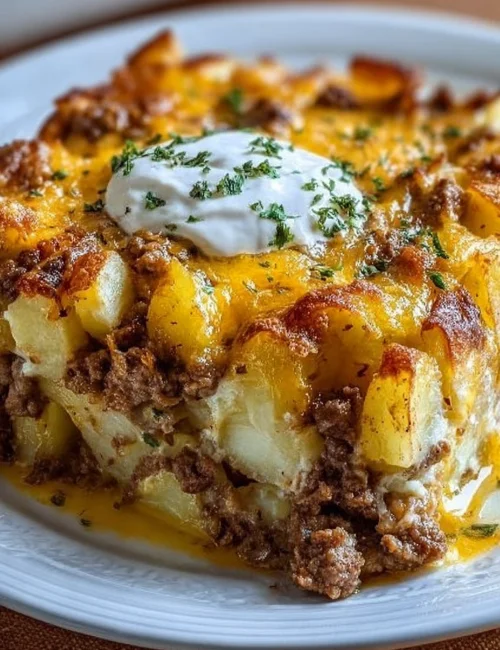 Ground Beef and Potatoes Casserole