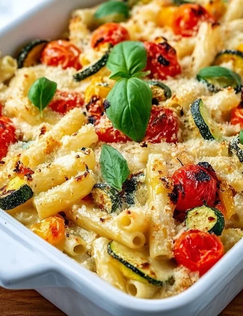 Healthy Baked Feta Pasta with Vegetables