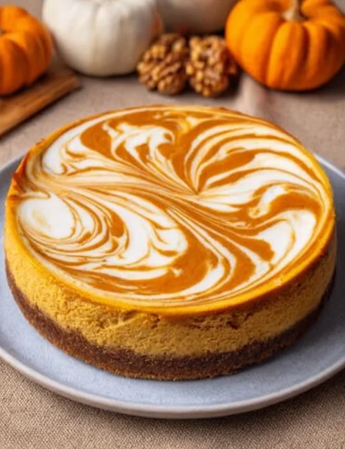 Pumpkin Swirl Cheesecake