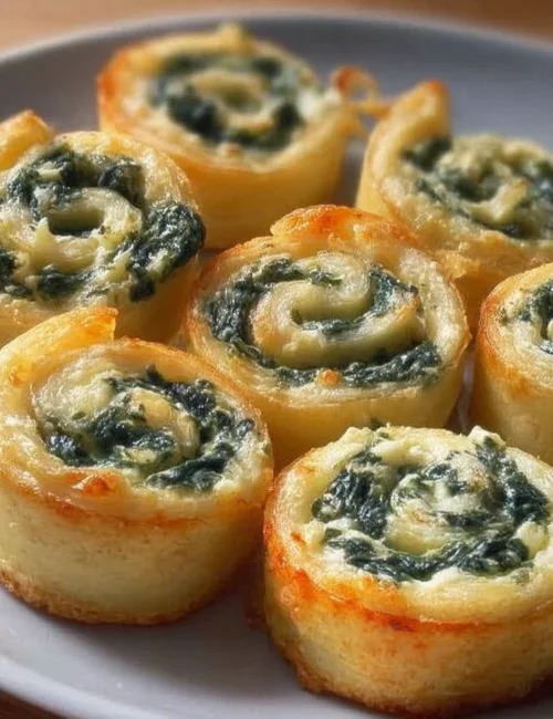 Spinach Dip in Bite-Sized Pinwheels
