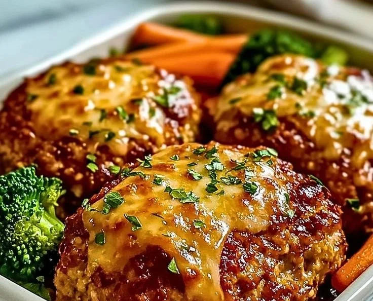 Deliciously cooked Chicken Meatloaf served with vegetables