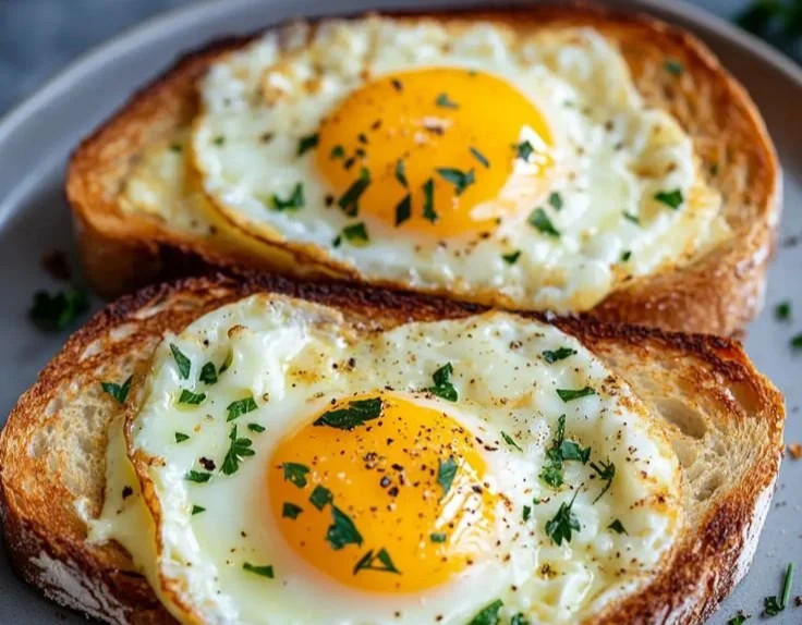 Delicious air fryer egg and cheese toast ready to enjoy
