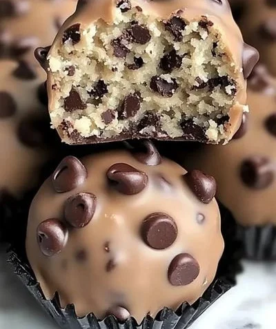 Homemade Chocolate Chip Cookie Dough Protein Balls for a healthy snack