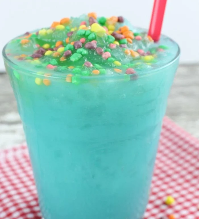 Delicious homemade Sonic Slushie inspired by Sonic Nerds candy.