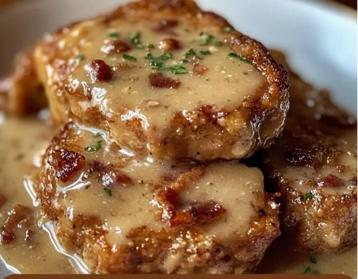 Crispy country fried pork chops served with sides