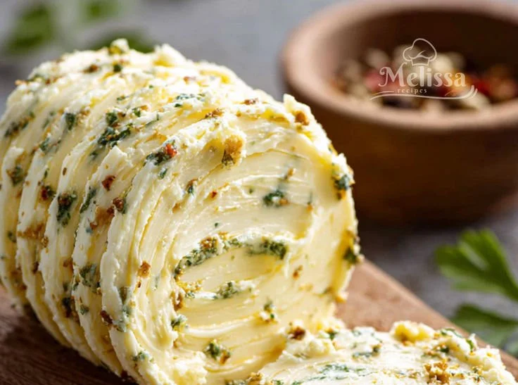 Delicious Cowboy Butter served with grilled shrimp and bread