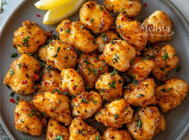 Delicious Cowboy Butter Chicken Bites served on a plate, ready to enjoy.