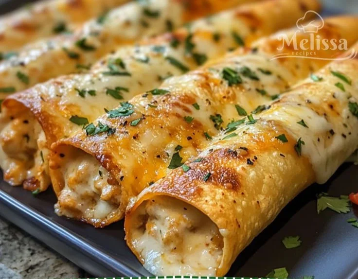 Delicious Crispy Chicken Taquitos on a serving platter ready to enjoy