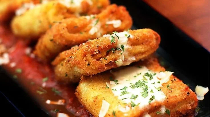 Easy air fryer fried lasagna recipe inspired by Olive Garden