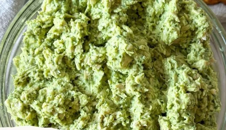 Green Goddess Chicken Salad featuring fresh greens and flavorful ingredients