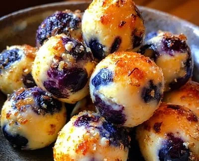 Lemon Blueberry Cottage Cheese Protein Bites, a healthy protein snack
