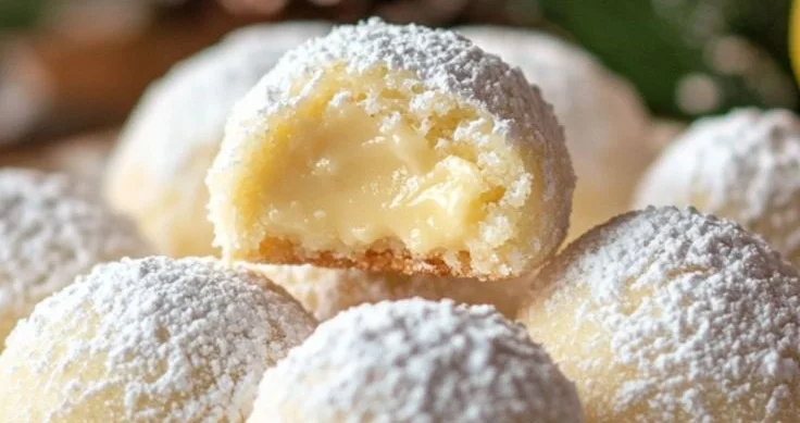 Lemon Cream Snowball Cookies, ideal for festive celebrations and holiday magic.