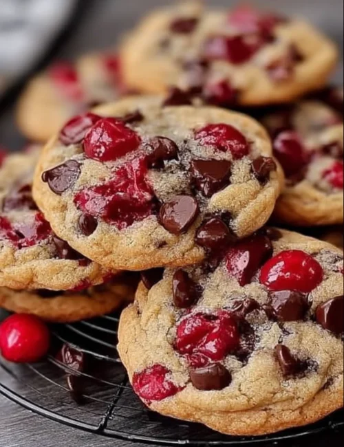 Classic Maraschino Cherry Chocolate Chip Cookies