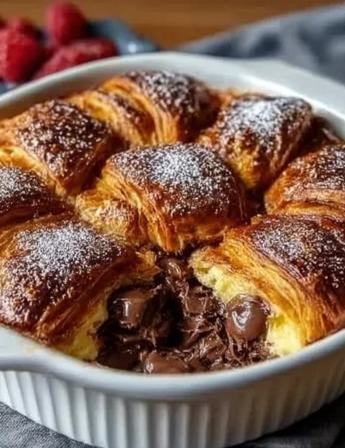 Chocolate Croissant Breakfast Bake