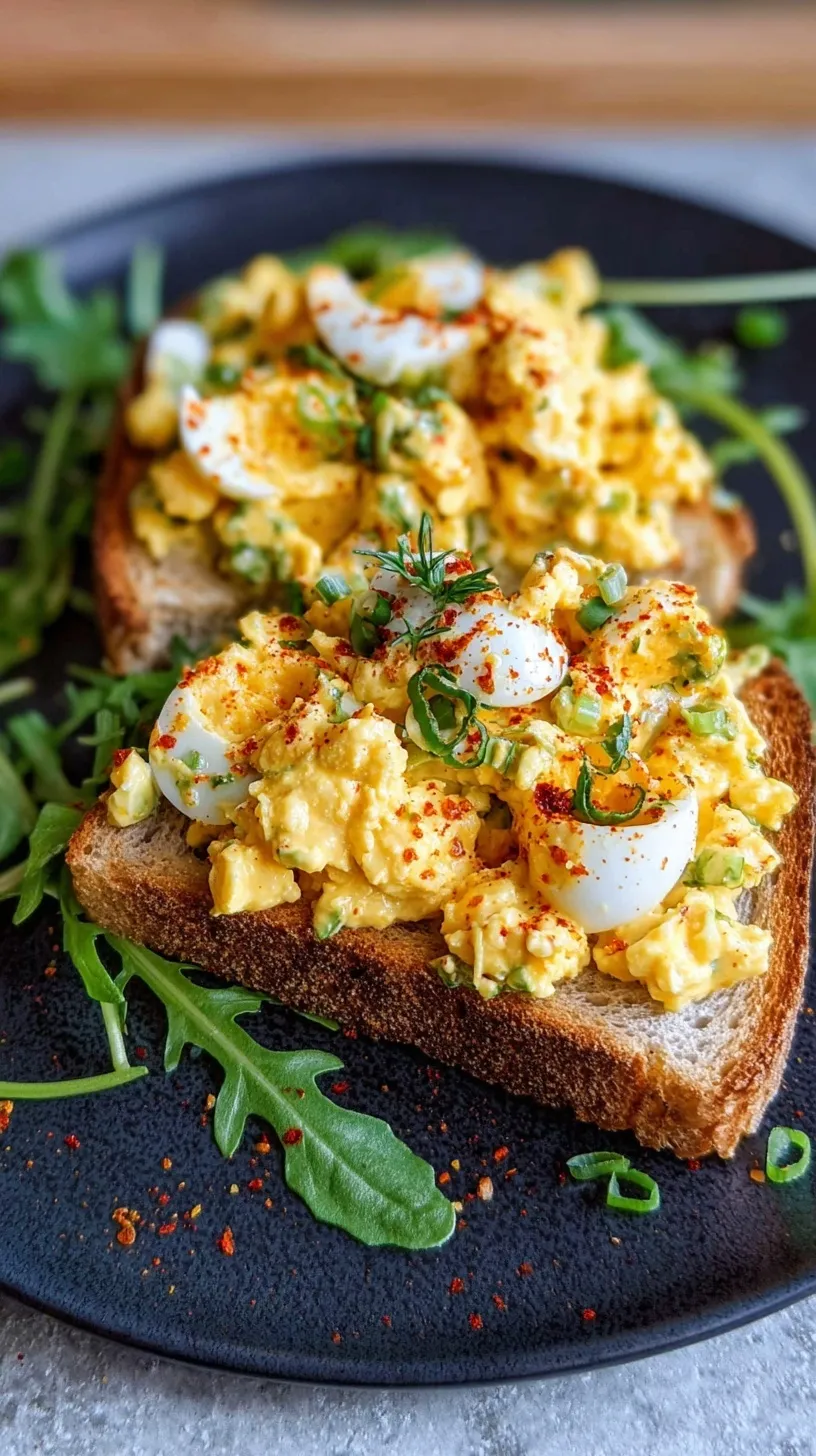 Golden pan-seared crispy hard-boiled eggs served over a bed of fresh baby spinach with creamy dressing
