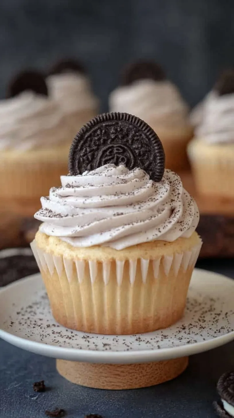 A tray of golden brown vanilla cupcakes sitting on a cooling rack