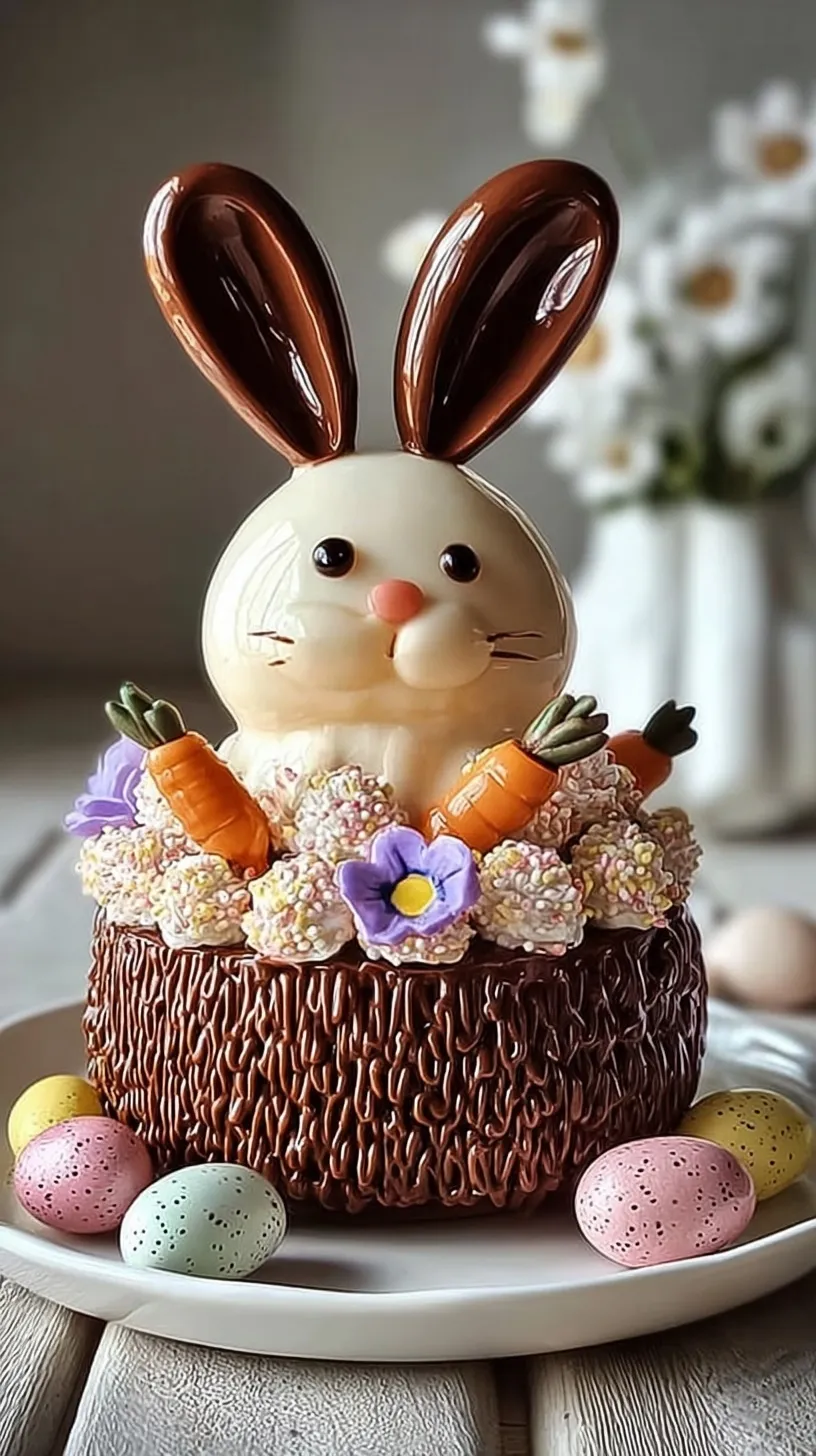 Golden brown braided yeast bread shaped like a bunny with currant eyes on a baking sheet