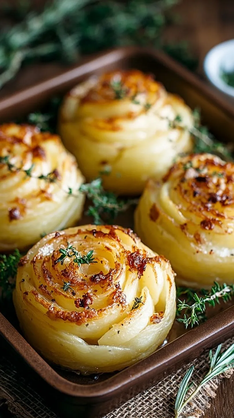 Golden brown piped Duchess Potatoes on a baking sheet