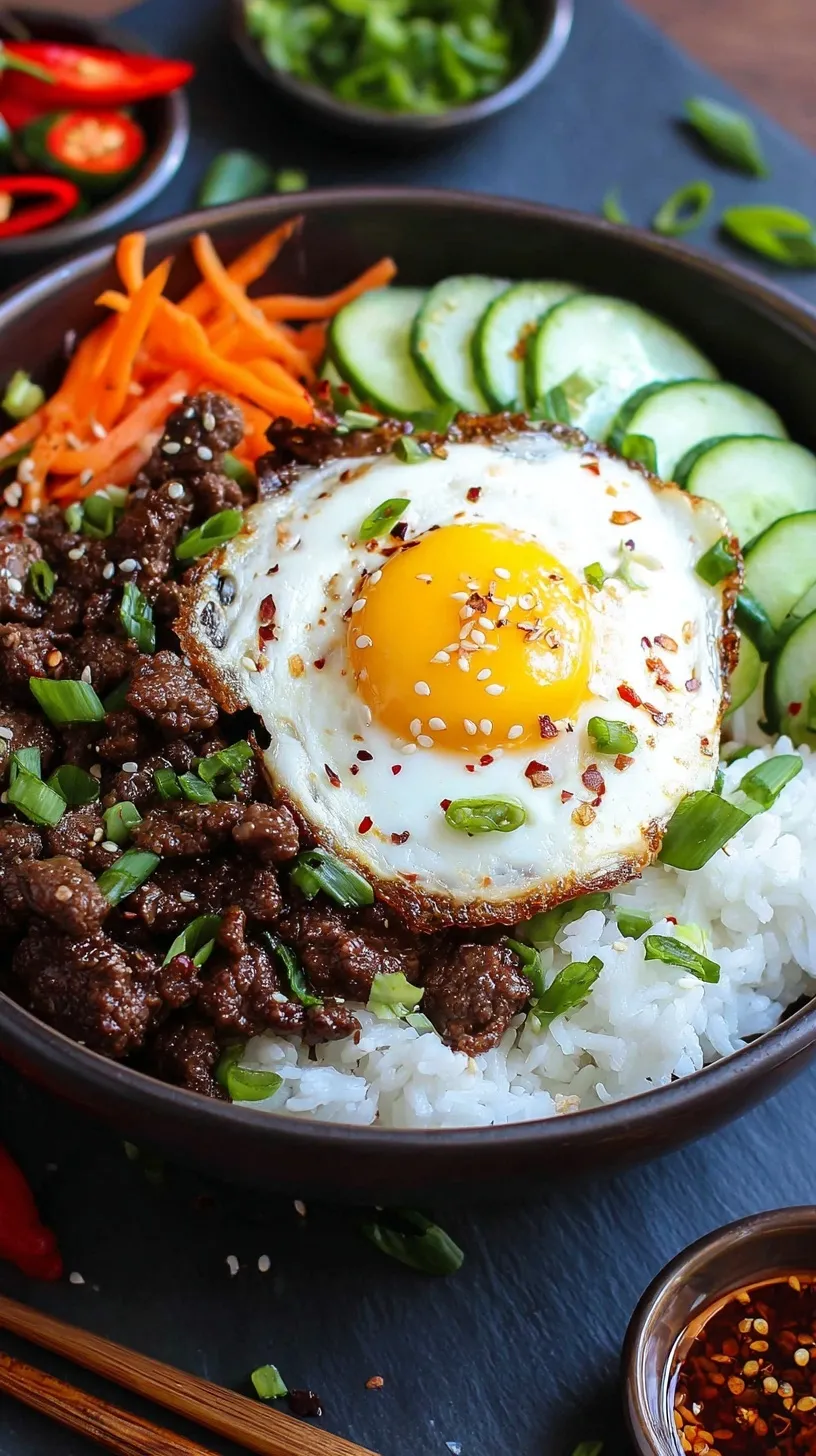 A bowl of savory Korean beef over white rice with steamed broccoli and green onions