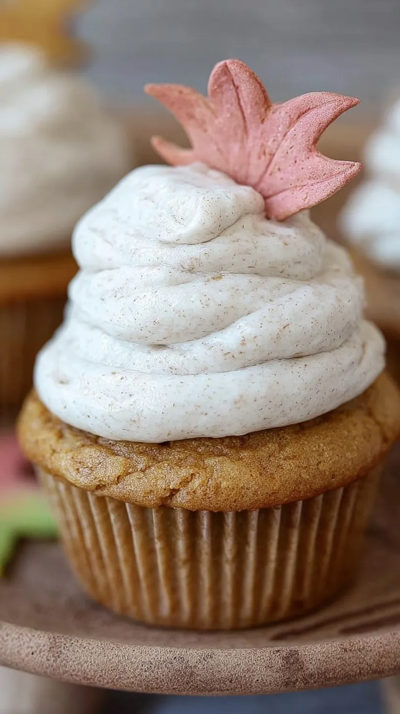 A bowl of fluffy maple buttercream frosting with a wooden spoon
