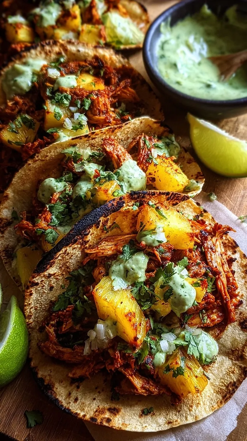 A skillet filled with seared chicken and caramelized pineapple for tacos
