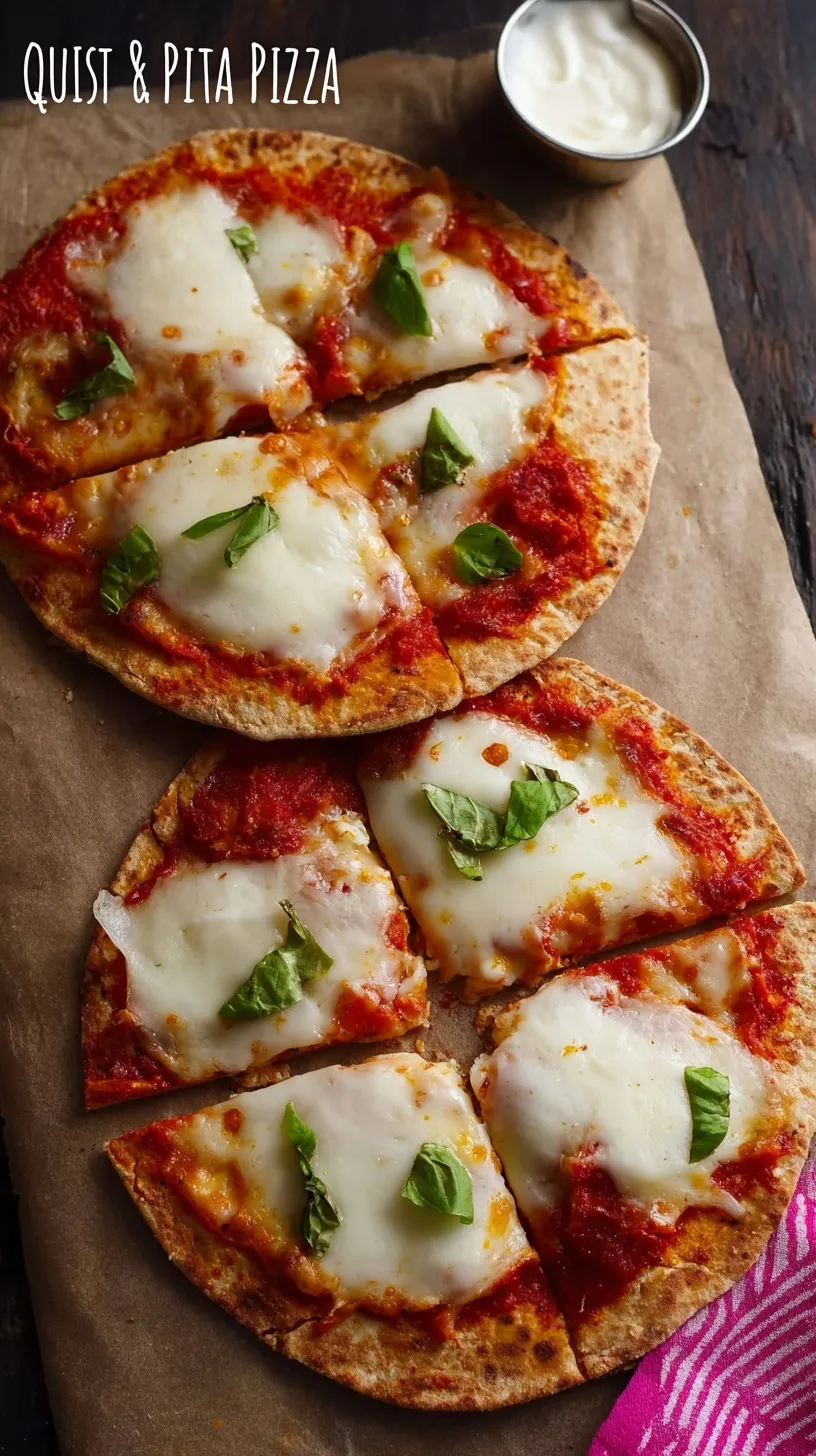 A crispy pita pizza topped with melted mozzarella cheese and pepperoni slices on a baking sheet.
